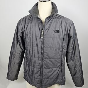 The North Face gray plaid puffer coat size extra large women's